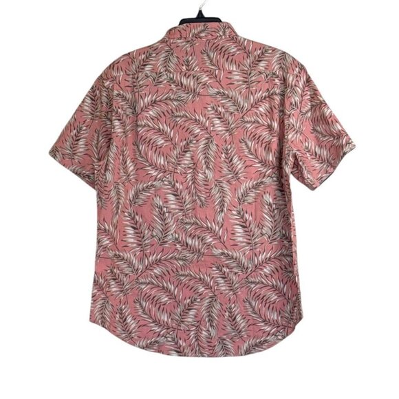 Jachs New York Men's Palm Print Stretch Short Sleeve Shirt Tropical  L NWT - Picture 3 of 6
